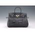 Hermes Birkin Horse Embossed Gold Hardware Tote Black