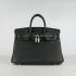 Cheap Hermes Birkin 6068 Cow Leather Black Handbag