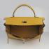 Hermes Kelly 6308 2way Cow Leather Yellow Handbag