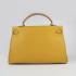 Hermes Kelly 6308 2way Cow Leather Yellow Handbag