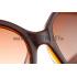 Replica Hermes Oversized Round Frame Brown Sunglasses 308099