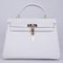 Hermes Kelly H1043 Ladies Lambskin White