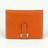 Hermes Wallet H009 Wallet Cow Leather Orange Replica