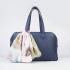 Hermes Bowling H2802 Lambskin Blue Handbag