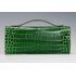 Cheap Hermes Kelly Longue Clutch Crocodile Leather Green 608168