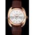 Hermes Dressage White Dial Rose Gold Case Brown Leather Strap