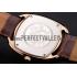 Hermes Dressage White Dial Rose Gold Case Brown Leather Strap