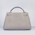 Hermes Kelly 6108 Crocodile Grey Replica