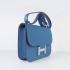 Hermes Constance H107 Cross Body Bag Cow Leather Blue