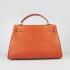 Hermes Kelly 6108 2way Cow Leather Orange Replica