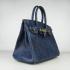 Replica Hermes Birkin 6088 Ostrich Skin Blue Handbag