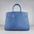 Hermes Birkin 6088 Handbag Ostrich Skin Blue