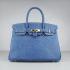 Hermes Birkin 6088 Handbag Ostrich Skin Blue