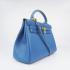 Hermes Original leather 6108 Ladies 2way Blue Bag