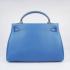 Hermes Original leather 6108 Ladies 2way Blue Bag