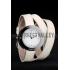 Hermes  MOP Dial White Elongated Leather Strap