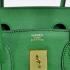 Cheap Hermes Original leather HB30 Handbag Cow Leather Green