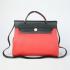 Hermes Original leather H1090 2way Cow Leather Red Handbag