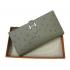 Hermes Wallet H1114 Ostrich Skin Grey