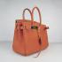 Hermes Birkin 6088 Ladies Handbag Orange Replica