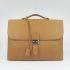 Hermes Briefcases 2813 Briefcase Cow Leather Coffee Bag