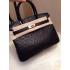 Hermes Handbag Leather Black Replica