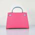 Hermes Original leather 6108 2way Cow Leather Pink Replica