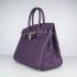 Hermes Birkin 6088 Handbag Cow Leather Purple