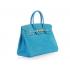 Hermes Original leather HB35 Ladies Cow Leather Blue