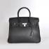 Hermes Birkin 6089 Ladies Cow Leather Black Bag