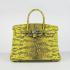 Hermes Birkin 6088 Ladies Lizard Leather Yellow Bag