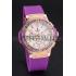 Cheap Hublot Big Bang Tutti Frutti Purple Strap Gold Dial