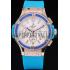 Hublot Big Bang Tutti Frutti Blue Strap Gold Dial