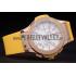 Hublot Big Bang Yellow Strap White Dial Watch 98068