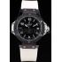 Hublot Big Bang Black Bezel Black Dial White Rubber Strap