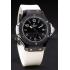 Hublot Big Bang Black Bezel Black Dial White Rubber Strap