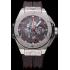 Hublot Big Bang Ferrari Black Dial Stainless Steel Case And Bezel Black Leather Strap  622768