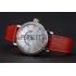 IWC Portofino Day And Night White Dial Stainless Steel Case Red Leather Strap