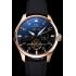 IWC Pilot Perpetual Calendar Black Dial Rose Gold Case Black Textile Strap