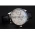 Replica Swiss IWC Portuguese White Dial Rose Gold Numerals Silver Case Black Leather Bracelet 1453910