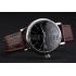 IWC Portofino Black Dial Stainless Steel Case Brown Leather Strap