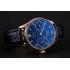 Swiss IWC Portuguese Blue Dial Gold Case Blue Leather Bracelet 1453919 Replica