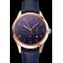 Replica Swiss IWC Portugieser Power Reserve Blue Dial Rose Gold Case Blue Leather Strap