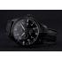 Replica IWC Mark XVll Black Dial Black Stainless Steel Case Black Leather Strap