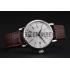 IWC Portofino Silver Dial Stainless Steel Case Brown Leather Strap