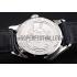 Replica Swiss IWC Portuguese Black Dial White Subdials Silver Case Black Leather Bracelet 1453904