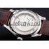 IWC Portofino Tourbillon White Dial Stainless Steel Case Brown Leather Strap