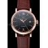 Swiss IWC Portofino Gold Case Black Dial Brown Leather Bracelet  622669