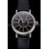 Cheap IWC Portofino Moon Phase Black Dial With Diamonds Stainless Steel Case Diamonds Bezel Black Leather Strap