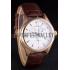 Jaeger Lecoultre Master Gold Bezel Brown Leather Band  621611